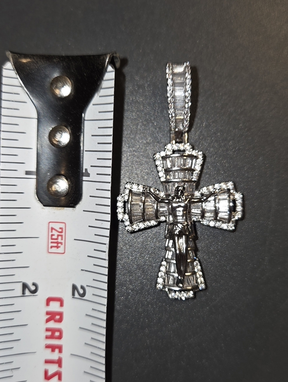 Iced Out Jesus Cross Pendant/ 925 Sterlin Silvr w Mossinite Stones NEW - Picture 12 of 12